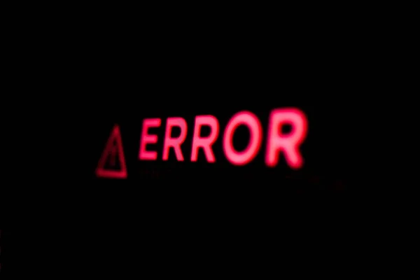 Error Informático Mensaje Error Pantalla Advertencia Del Sistema —  Fotos de Stock