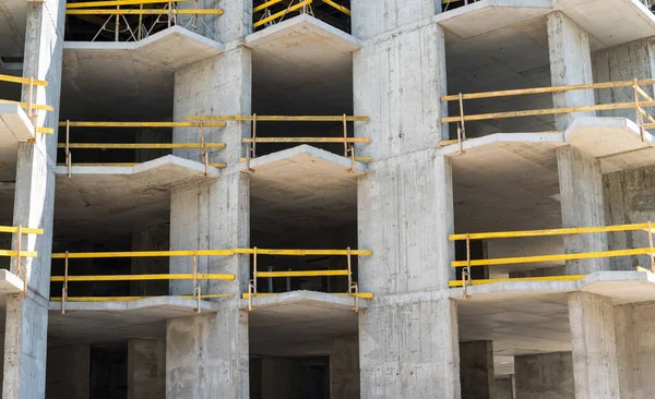 Grey Concrete Framework Future Building Construction Site — Stock Photo, Image