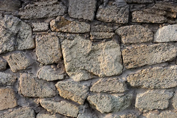 Coquina Duvar Kırık Kabukları Oluşan Tortul Kayaç Tuğla — Stok fotoğraf