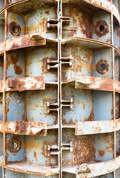 Rusty Metal Formwork Used Building Concrete Constructions — Stock Photo, Image