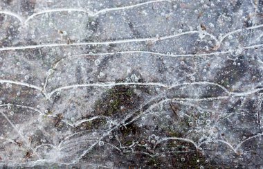 Cracked ice surface for background or texture.