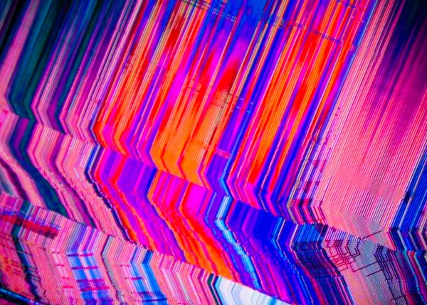 抽象的故障背景 Glitch艺术 柔韧的质感屏幕上的数字错误 数字艺术品 Pixel噪音 — 图库照片