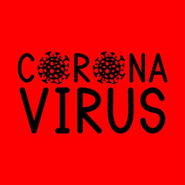 Coronavirus ölüm işareti. Covid-19. Coronavirus bakterisi. Tehlikeli koronavirüs hücresi. Vektör illüstrasyonu.