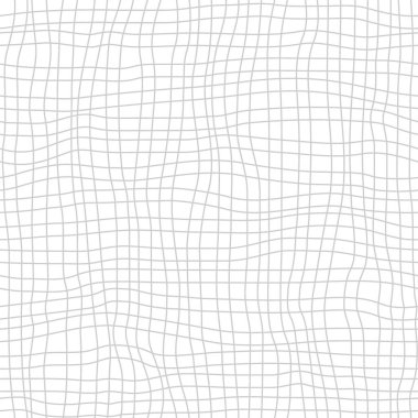 Elle çizilmiş, dikişsiz, kareli desen. Eğri gri çizgiler. Vektör illüstrasyonu.