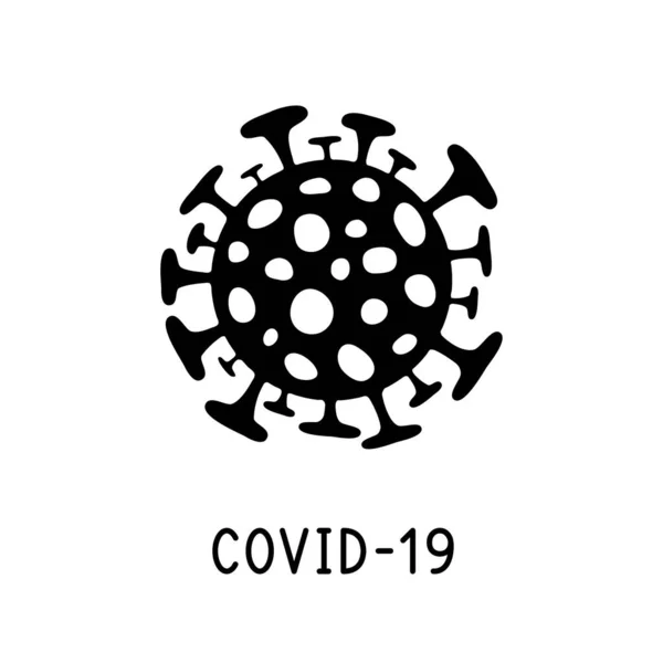 Koronavirové Bakterie Nebezpečné Koronavirové Buňky Znamení Covid Nebezpečné Koronavirové Buňky — Stockový vektor