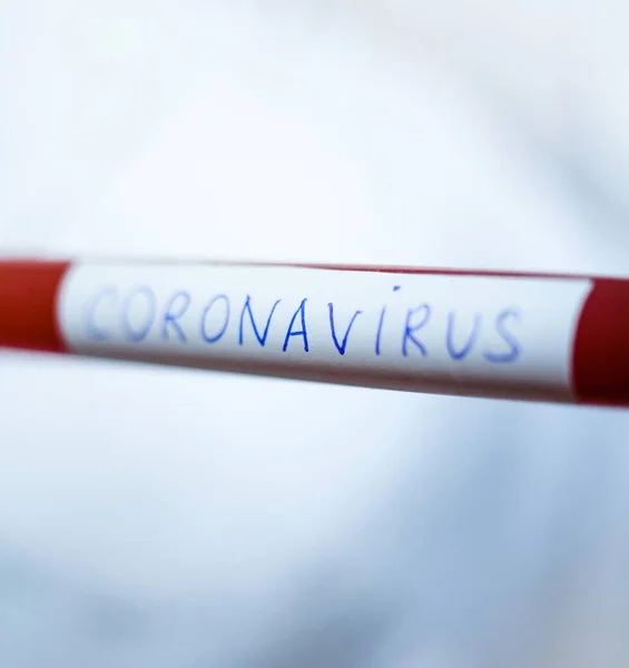 Tabung Tes Darah Pengujian Untuk Infeksi Coronavirus Covid Wabah Penyakit — Stok Foto
