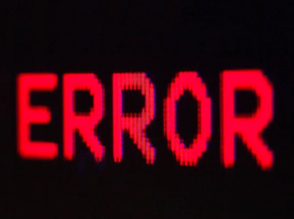 Error Informático Mensaje Error Pantalla Advertencia Del Sistema — Foto de Stock