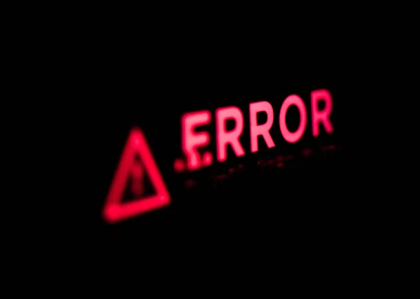 Eroare Computer Mesaj Eroare Ecran Sistem Avertizare — Fotografie, imagine de stoc