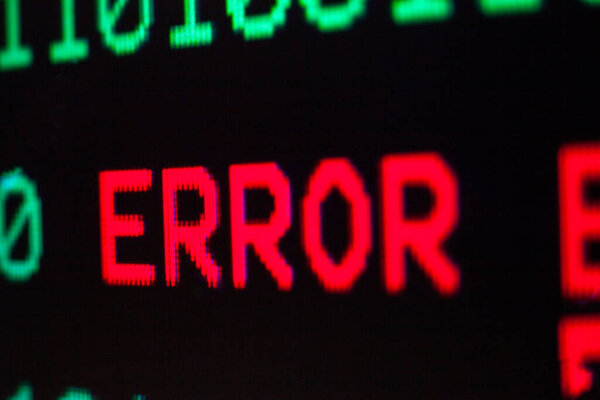 Компьютерная ошибка. Сообщение об ошибке на экране. Предупреждение
. 