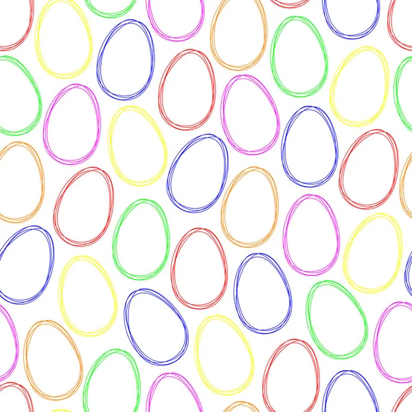Joyeux Pâques Oeufs Pâques Motif Sans Couture Schéma Ovale Abstrait — Image vectorielle