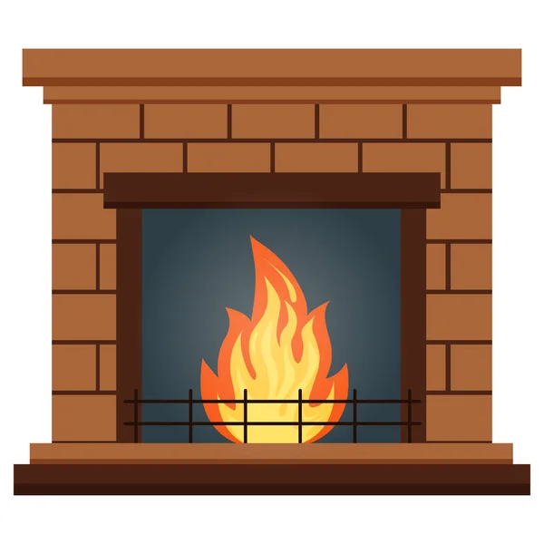 Diseño Plano Icono Chimenea Ladrillo Aislado Sobre Fondo Blanco Ilustración — Vector de stock