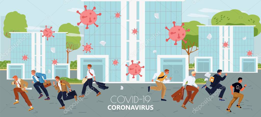Season flu, coronavirus influenza pandemic concept