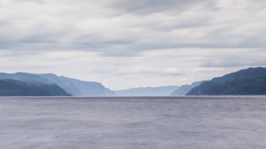 Saguenay Fjord, Canada - August 17, 2019: The scenery view of Saguenay Fjord National Park