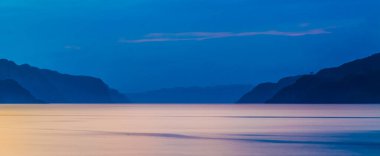 Saguenay River, Canada - August 18, 2019: Stunning panoramic view of Saguenay River Valley during sunset