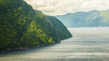 Saguenay Fjord, Canada - August 17, 2019: The scenery view of Saguenay Fjord National Park