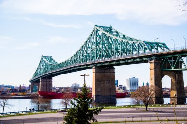 view on bridge and river on background