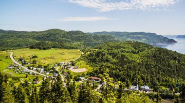 Saint-Rose-du-Nord, Canada - August 14 2019: Panorama view of Sainte-Rose-du-Nord