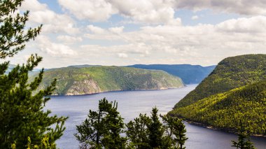 Saguenay Fjord, Canada - August 17, 2019: The scenery view of Saguenay Fjord National Park