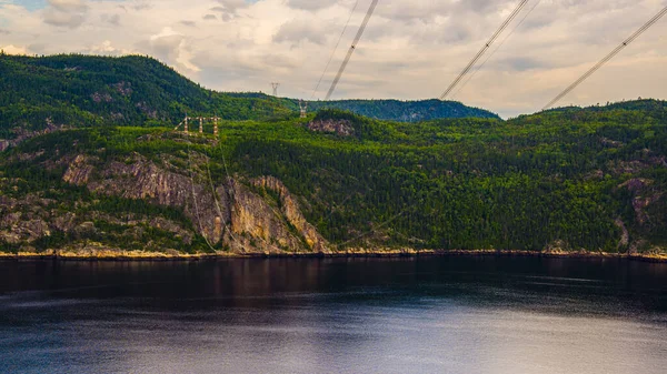 Saguenay Fjord, Canada - August 17, 2019: The scenery view of Saguenay Fjord National Park