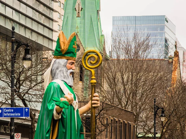 Montreal Canada March 2019 People Celebrating Saint Patrick Day Parade — Stok fotoğraf