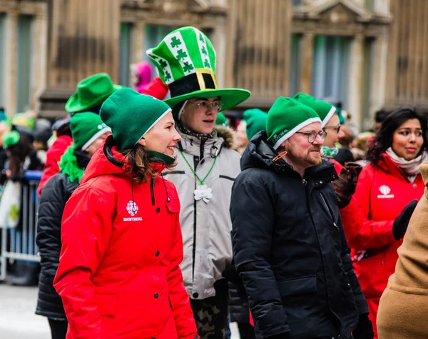 Montreal Canadá Marzo 2019 Gente Celebra Desfile Del Día San — Foto de Stock