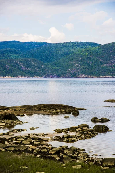 Saguenay Fjord, Canada - August 17, 2019: The scenery view of Saguenay Fjord National Park