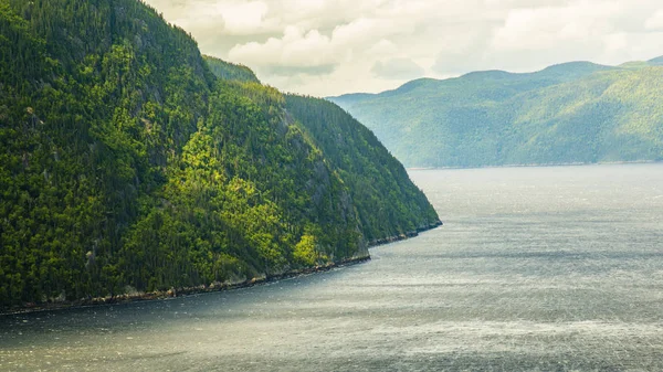 Saguenay Fjord, Canada - August 17, 2019: The scenery view of Saguenay Fjord National Park