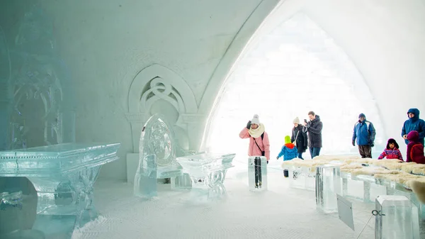 Město Quebec Kanada Únor 2019 Interiér Hotelu Ice Quebecu — Stock fotografie