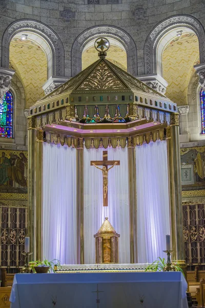 Sainte Anne Beaupr Canada Aprile 2018 Interno Della Basilica Sainte — Foto Stock