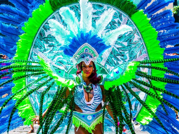 People Celebrating Caribbean Parade Downtown Montreal — Stock Photo, Image