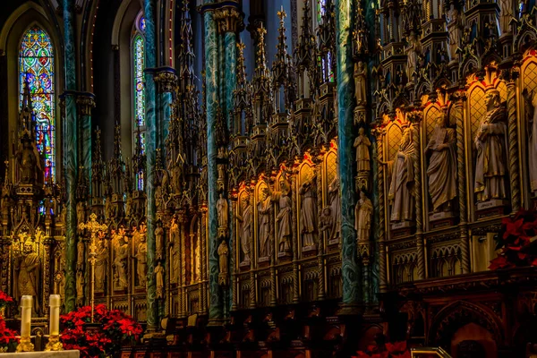 Ottawa Kanada Aralık 2018 Notre Dame Katedrali Ottawa Bazilikası — Stok fotoğraf