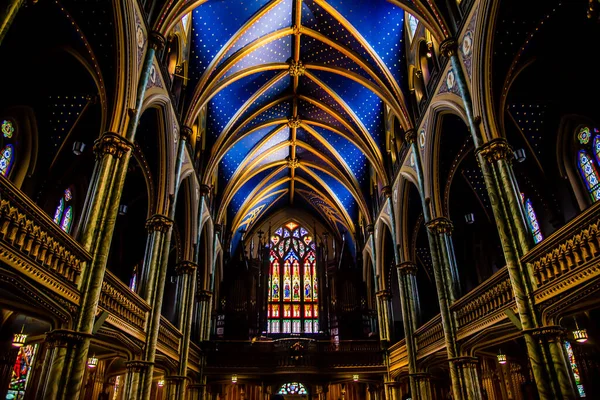 Ottawa, Kanada - 31 Aralık 2018: Notre Dame Katedrali Ottawa Bazilikası