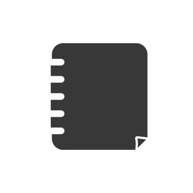 İzole okul defteri siluet biçim ikon vektör tasarımı