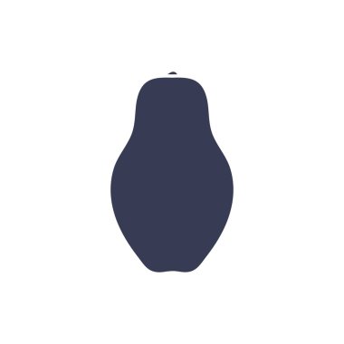 İzole edilmiş avokado meyve silueti biçim ikon vektör tasarımı