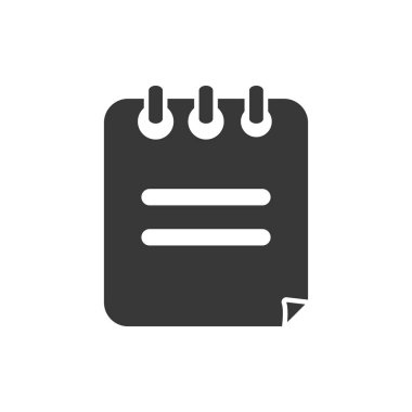 İzole okul defteri siluet biçim ikon vektör tasarımı