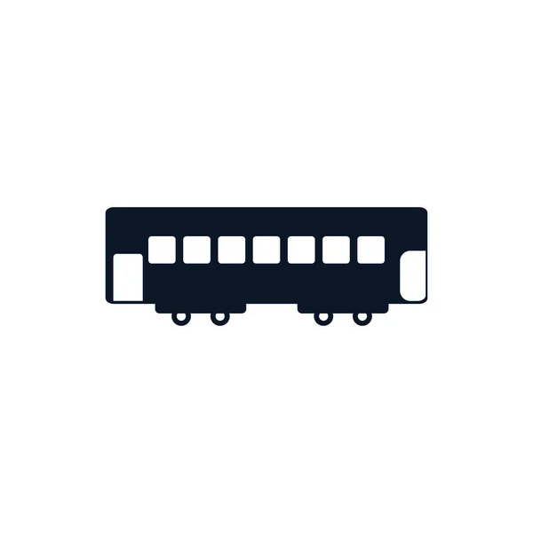 孤立无轨电车车辆轮廓风格图标矢量设计 — 图库矢量图片