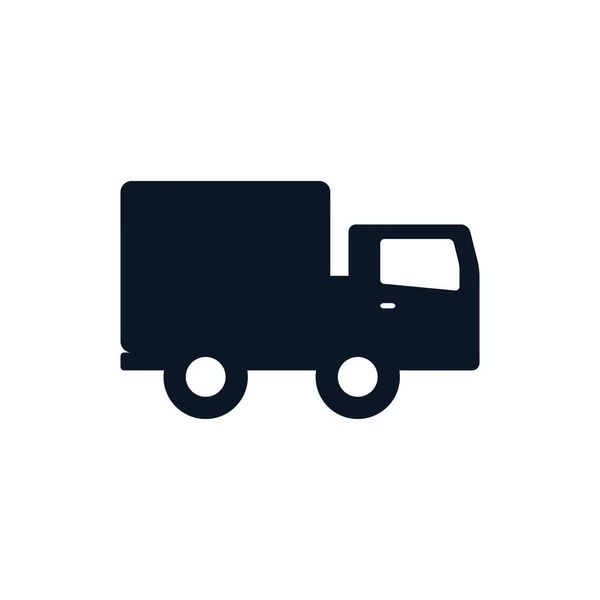 Isolado caminhão veículo silhueta estilo ícone vetor design —  Vetores de Stock