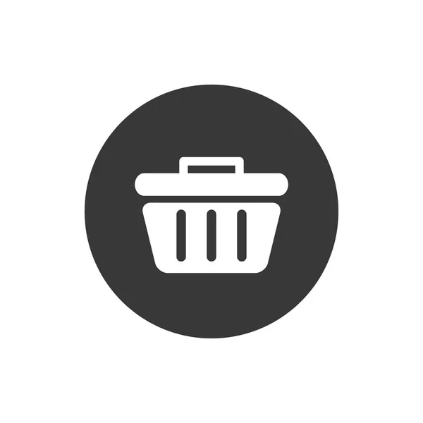 Diseño de vector de icono de estilo plano de bloque de basura aislado — Vector de stock