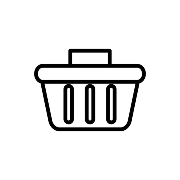 Design de vetor ícone de estilo de linha de lixo isolado —  Vetores de Stock