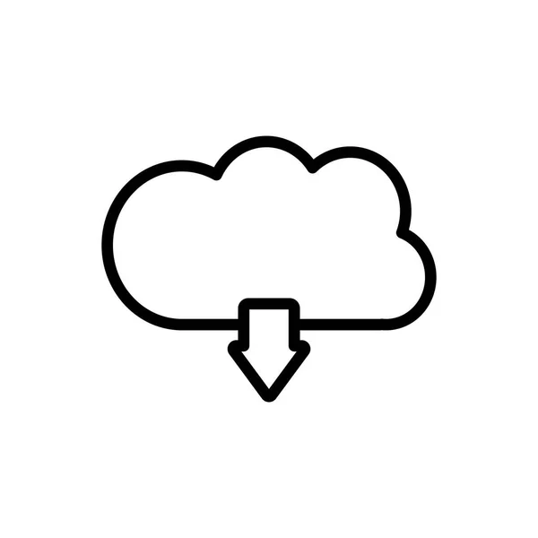 Cloud computing línea de estilo icono de diseño de vectores — Archivo Imágenes Vectoriales