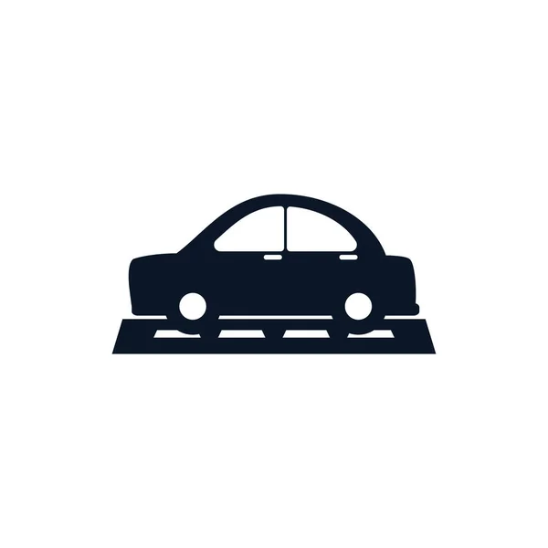 Isolé voiture véhicule silhouette style icône vectoriel design — Image vectorielle
