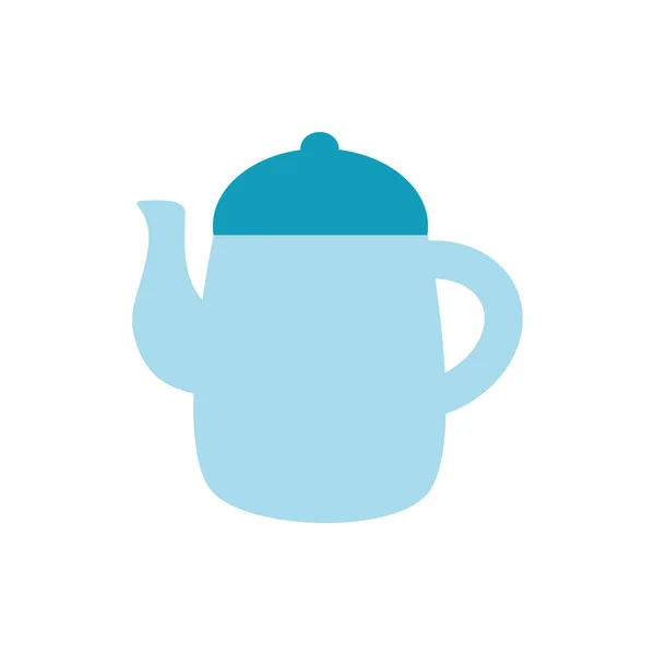 孤立咖啡壶平面样式图标矢量设计 — 图库矢量图片