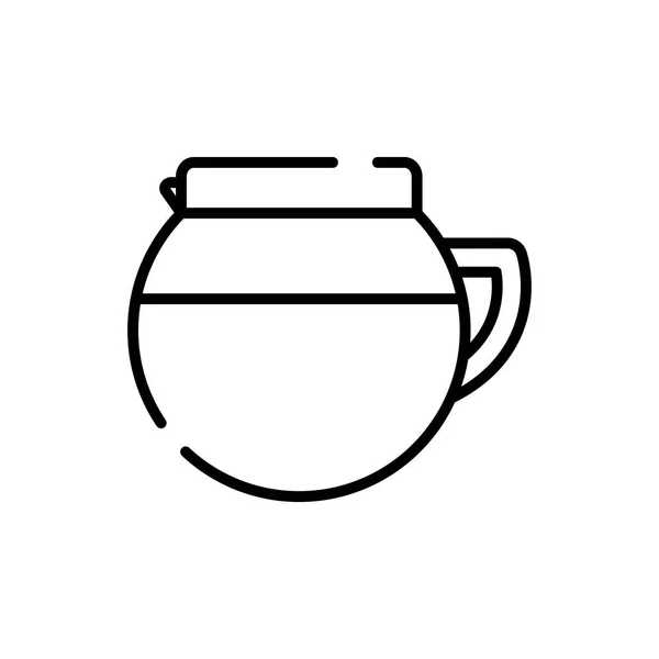 Изолированный кофейник линии стиль иконки векторный дизайн — стоковый вектор