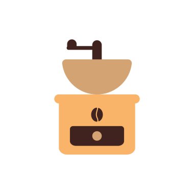 Ayrı kahve öğütücüsü düz stil ikon vektör tasarımı