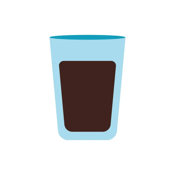 独立したコーヒーグラスフラットスタイルのアイコンベクトルデザイン — ストックベクタ