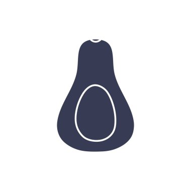 İzole edilmiş avokado meyve silueti biçim ikon vektör tasarımı