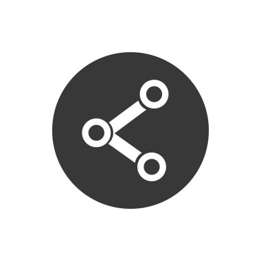 Blok düz biçim ikon vektör tasarımını paylaş