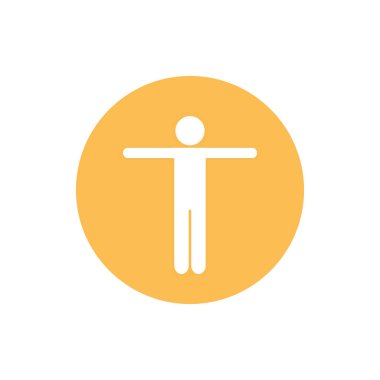 İzole edilmiş avatar blok siluet biçim ikon vektör tasarımı