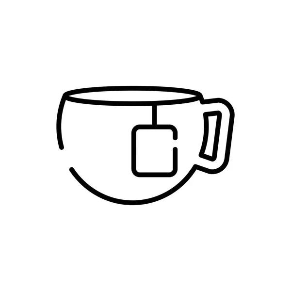 独立したコーヒーカップラインスタイルのアイコンベクトルデザイン — ストックベクタ