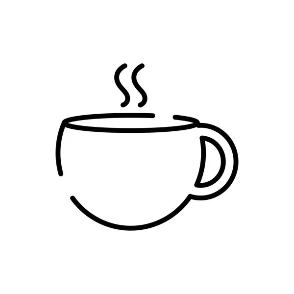 Aislado taza de café línea estilo icono diseño de vectores — Vector de stock